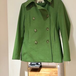 J. Crew Vibrant Green Pea Coat